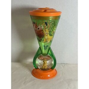 Disney Store Lion King Tumbler Cup Snow Globe Base Simba Pumbaa BPA Free Green